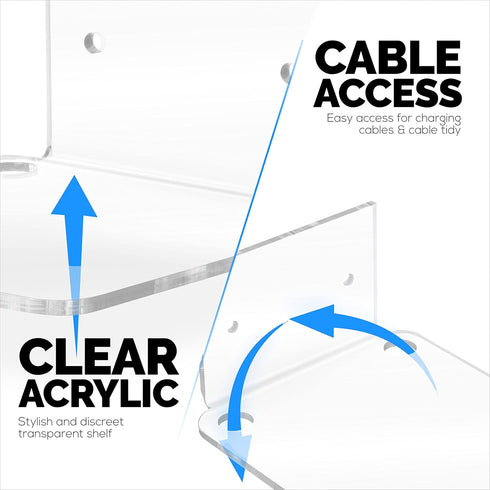 4.5" Small Baby Monitors & Speaker Wall Mount Shelf - Adhesive & Screw-in for Security Cameras and Decor