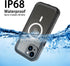 iPhone 13 Magnetic Waterproof Case, Shockproof Compatible with MagSafe, Built-in Screen Protector, Clear
