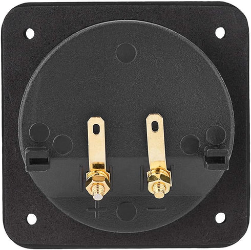 Speaker Box Terminal Cup, Square Double Binding Post Subwoofer Box Terminal Plates for DIY Home Car Stereo Speaker