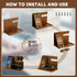 AliveByte Fathers Day for Dad, Dad Birthday Gifts, Wood Phone Docking Station, Nightstand Organizer, Gifts for Dad