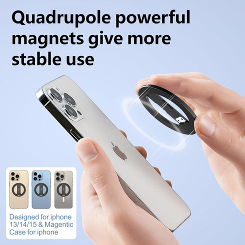 Magnetic Kickstand Attachment for iPhone - Phone Stand for MagSafe, X1 Magsafe Stand for iPhone 15, 14, 13, 12, 11