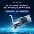 BZIZU 10Gb 82599EN, X520-DA1 X4/X8, PCIe NIC, Intel SFP+ Port, Compatible, PCIe Low Profile, Supports Windows