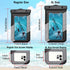 Waterproof Phone Pouch 2pcs (S+L), IPX8 Floating Case for iPhone 15 14 Pro 13 12, Samsung S24 S23 S22, White