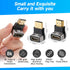 8K HDMI 2.1 Adapter 90 Degree and 270 Degree, Right Angle HDMI Male to Female Connector Converter, 2 Pack
