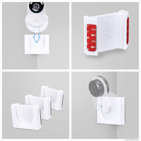 Corner Wall Mount for YI Home (3 Pack) Security Camera, Adhesive Holder, No Hassle Bracket