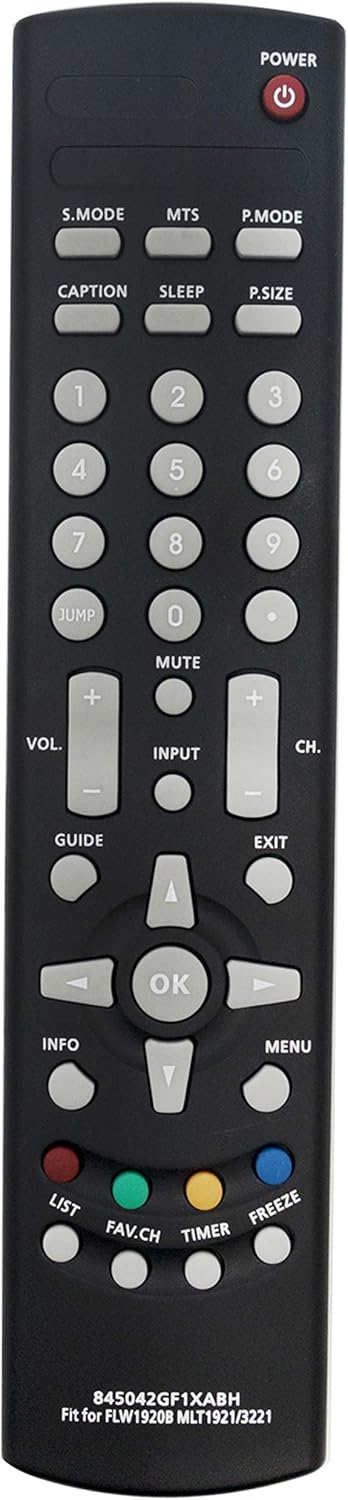845-042-GF1XABH Replaced Remote for Element TV Models FLW1920B, MLT1921, MLT3221, MLT4221P, ELCP0191, ELCP0321