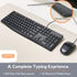 X9 USB Keyboard and Mouse Combo, Ergonomic Full-Sized Wired Keyboard and Mouse with Wire for Desktop & Laptop