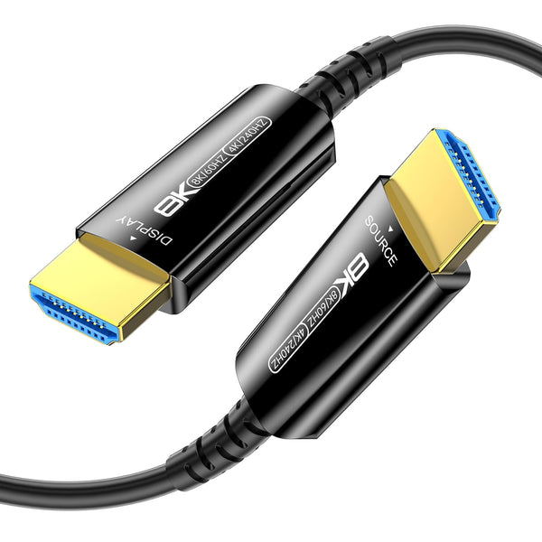 8K HDMI 2.1 Cable 10Ft, Fiber Optic HDMI Cable, Thin 48Gbps Ultra