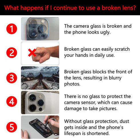 Original Back Rear Camera Lens Glass Replacement for iPhone 14 6.1 inch and iPhone 14 Plus 6.7 inch with pre-Installed Adhesive+Reparing Toolkit+Installation Manual