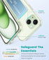 iPhone 15 Plus Compatible Clear Phone Case with Card Holder, Shockproof Slim Cover, Transparent