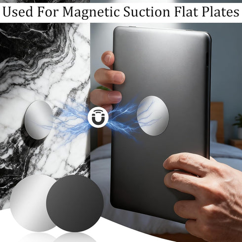 LXUEJIE 14Pcs Metal Plate for Phone Magnet, Round Plates for Magnetic Mount, Round Phone Metal Plate for Magnetic Car