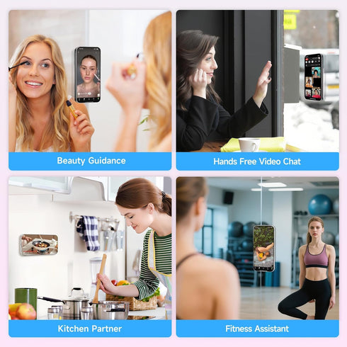 QxbBox Silicone Suction Cup Phone Case Mount Double Sided, Hands-Free Strong Grip Holder for Selfies and Videos,Silicon