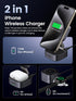UGREEN MagFlow Magnetic Foldable Charging Station, 2-in-1 Fast Wireless Charger for iPhone 16 15 14 13