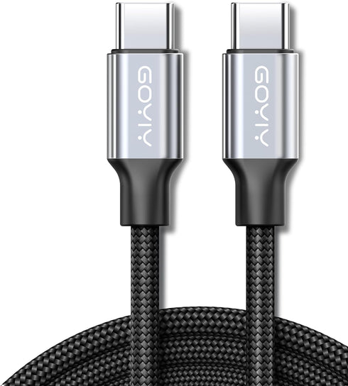 USB C Car Charger with 60W Braided Cable, Mini 60W Fast Charging Cigarette Lighter, Dual PD3.0 Charger for iPhone 15,