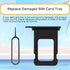 Black SIM Card Slot Replacement for iPhone 12, Single SIM Version Card Tray Holder Adapter with Waterproof Rubber Ring