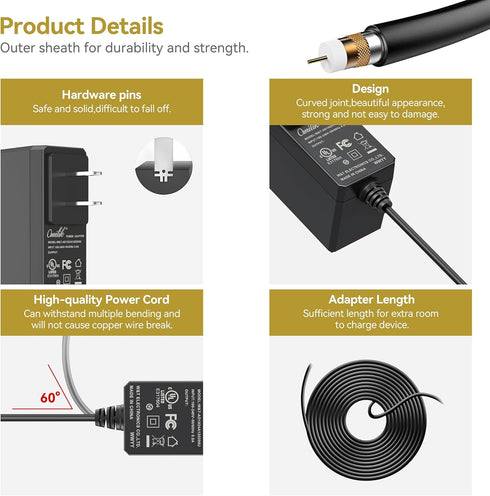 9V AC DC Adapter Compatible with DYMO LabelManager 220P 150 LM500TS Charger, Replacement for Multiple Label Makers