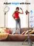 Kaiess 62" Phone Tripod & Selfie Stick, Extendable Photography Light Stand with Wireless Remote, Solidest, Portable