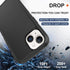 iPhone 12 Mini Heavy Duty Rugged Case with Belt Clip Holster & 2X Screen Protector - Shockproof, Dust-Proof (Black)