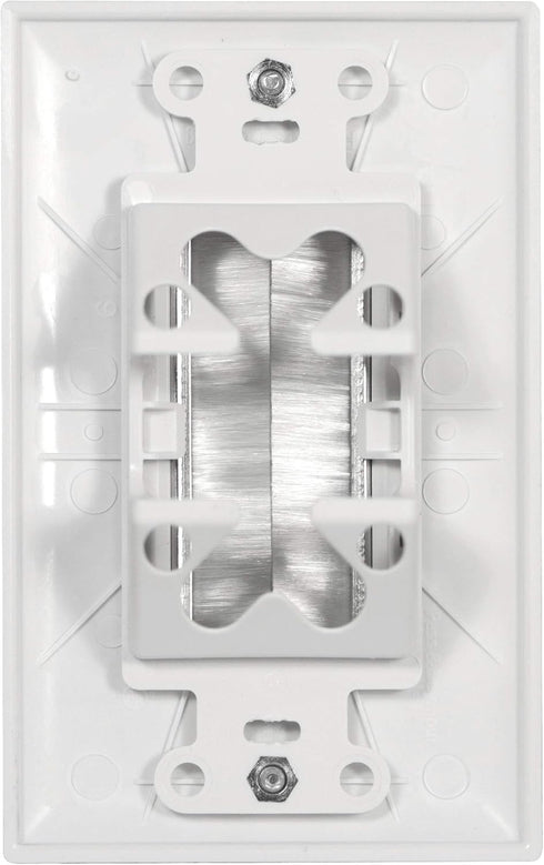 Legrand On-Q Cable Access Wall Plate, Recessed, Hides Low Voltage Cables, White