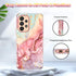 Btscase Samsung Galaxy A53 5G Case, Marble Pattern Heavy Duty Shockproof Full Body Cover, Rose Gold