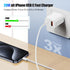 Rapid Car Charger for iPhone 15 - 27W 2-Port USB C&A Car Charger with 20W Wall Charger, 2-Pack 6Ft USB-C to USB-C