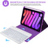 iPad Mini 6 Keyboard Case 2021: Boriyuan Detachable Wireless Bluetooth Keyboard Slim Folio Smart Cover, Purple