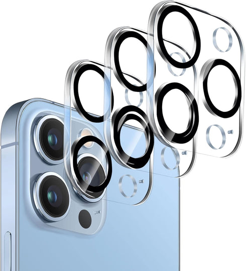 Dengduoduo 3 Pack Tempered Glass Camera Lens Protector for iPhone 13 Pro & Pro Max, Ultra HD, 9H Hardness, Easy Install.