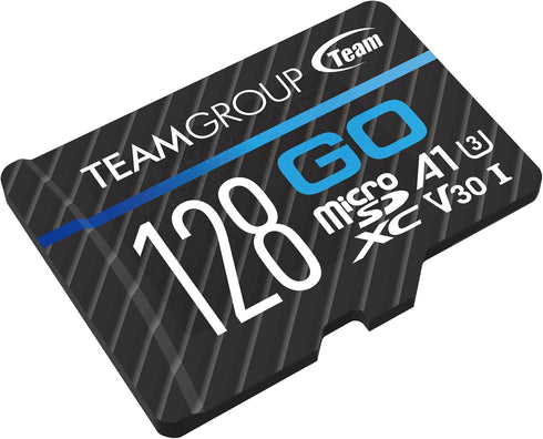 TEAMGROUP GO Card 128GB x 2 PACK Micro SDXC UHS-I U3 V30 4K for GoPro & Action Cameras High Speed Flash Memory Card with Adapter for Outdoor, Sports, 4K Shooting TGUSDX128GU364