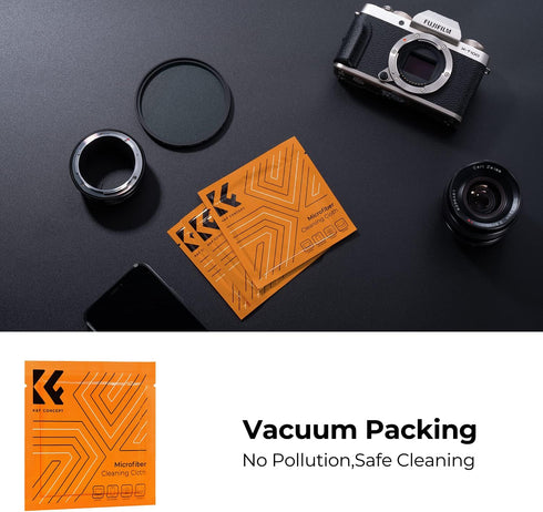 K&F Concept 95mm Lens Cap, 9-in-1 Center Pinch Lens Cover + Anti-Loss Keeper Leash + Microfiber Cleaning Cloth Kits