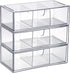 3 Pack 9V, 3-Drawer Common BTSKY Clear Acrylic Battery Storage Organizer for AA, AAA, C, D Batteries, Storage Box