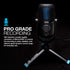 JLab Talk USB Microphone with USB-C Output, Cardioid, Omnidirectional, 96k Sample Rate, Volume Control, Plug & Play
