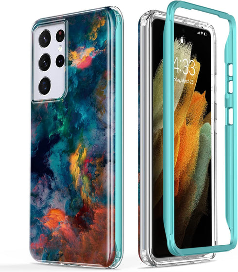 Esdot for Samsung Galaxy S21 Ultra Case, Military Grade 21ft Drop Test, Rugged Protective Phone Case, Colorful Painting