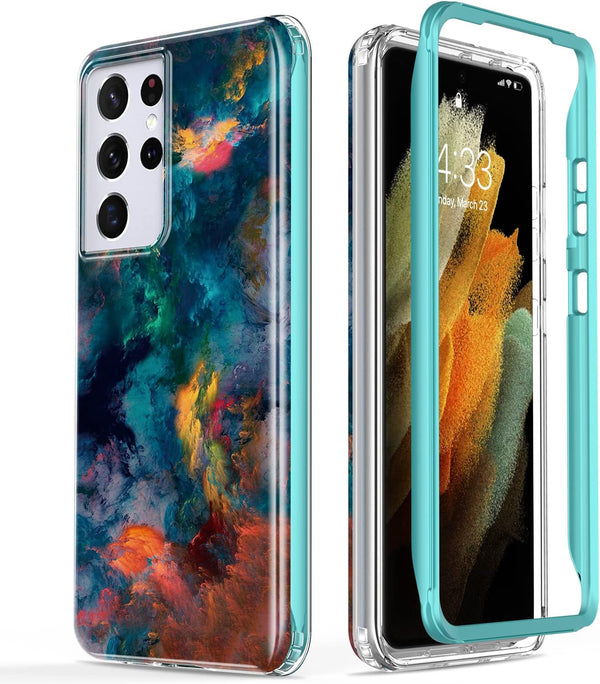 Esdot for Samsung Galaxy S21 Ultra Case, Military Grade 21ft Drop Test, Rugged Protective Phone Case, Colorful Painting