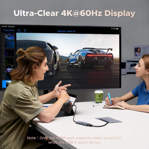 UGREEN 6 1 10Gbps 4K 60Hz 100W Revodok Pro USB-C Hub in HDMI, Power Delivery for MacBook Pro/Air, iPad Pro, Thinkpad