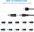 waremew 5V 5.5x2.1mm,with 10 2.5x0.7, 3.0x1.1, 3.5x1.35...) Universal Charger Power Cable, USB to DC Connectors