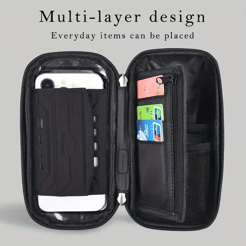 EVA Waterproof Bike Phone Holder, Front Frame Bag, Top Tube Bicycle Phone Mount with Rain Cover, Cycling Pouch, Gifts