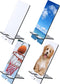 Frienda 4 Pieces Sublimation Blank Phone Stand - Wood Smartphone Holders for Desk, DIY Craft Charging Stand for Home