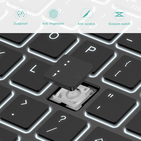 TECURS Bluetooth Keyboard & Mouse Combo for iPad, 7-Color Backlit, Rechargeable, Compatible with iPad 10th/9th/8th Gen,