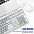 Wireless Keyboard and Mouse Combo with Wrist Rest, 2.4G Full-Sized Keyboard and Mouse, Dual-System for Computer/Laptop