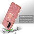 nancheng Case for TCL 20 XE 6.5-inch, Cute Girls Women Glitter Soft Silicone Cover with Stand - Rose Gold