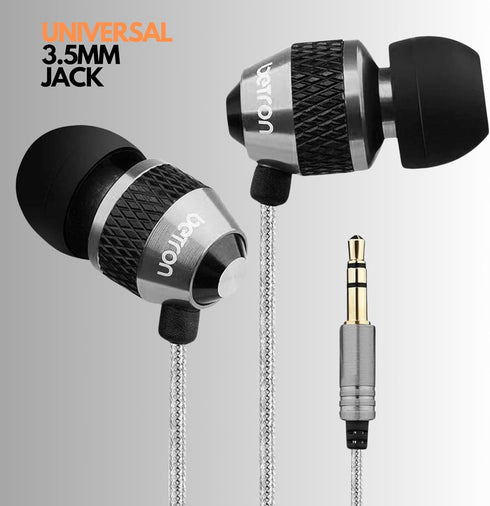 Betron B25 Earphones: Lightweight, noise-isolating wired headphones with strong bass, tangle-free cord, and soft tips