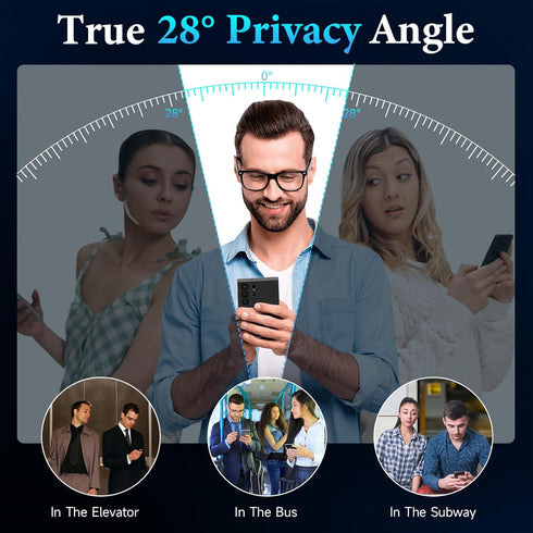 LYWHL 2 Pack Privacy Screen Protector for Samsung Galaxy S24 Ultra, Anti-Spy Flexible Hydrogel Film, Sensitive Touch,