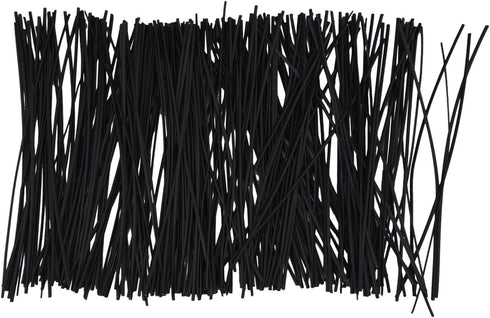 250 Piece Metallic Twist Cable Cord Wire Ties, Reusable Fastening (6 Inch, Black)