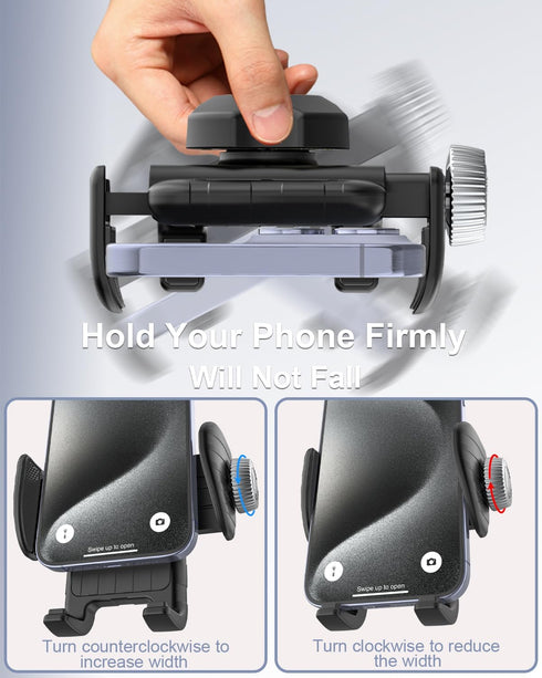 Kolasels 16/15/14/13 4-7" Gooseneck Phone Holder for Wheelchair, Bike, Spin Bike, Stroller, Boat, Mic Stand, Scooter