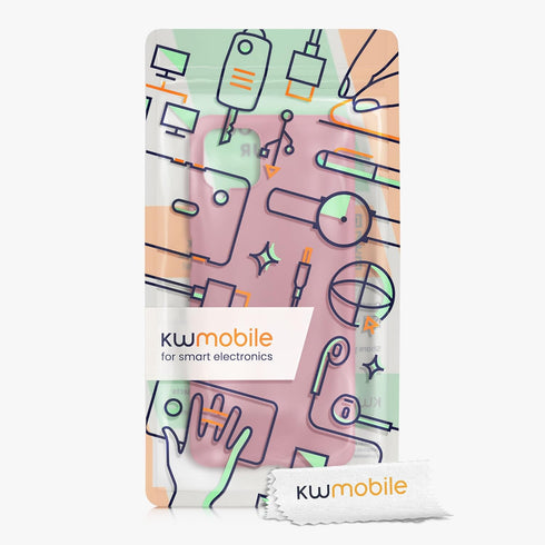 kwmobile Case for Samsung Galaxy A12 - Soft Slim Protective TPU Silicone Cover - Dark Rose