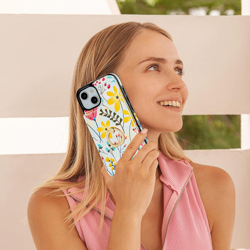 HAOPINSH Wallet Case for iPhone 13/14 with Card Holder, 360° Rotation Ring Kickstand, RFID Blocking Leather for Girls