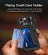 iPhone 15 Pro Max Case - Rugged Black Wallet Case with Card Holder, Kickstand & Slide Camera Cover, Military Grade