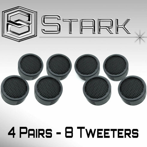 Stark Industries High Performance Neodymium Silk Dome Tweeters - 500 Watt Max Power, 4 Pairs