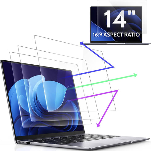 3 Pcs 14 Inch Anti Blue Light Screen Protector Compatible With Lenovo