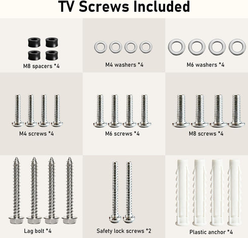 Alrhipvm 17-43 inch 66lb, VESA200x200mm Fixed TV Wall Mount Bracket, Low Profile for Most LED LCD OLED Flat Curved